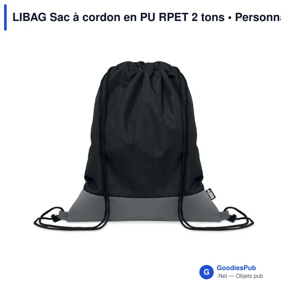 LIBAG Sac à cordon en PU RPET 2 tons - Image 1