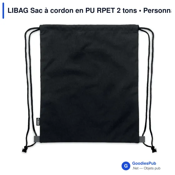 LIBAG Sac à cordon en PU RPET 2 tons - Image 2