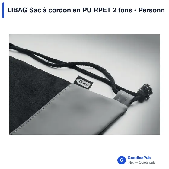 LIBAG Sac à cordon en PU RPET 2 tons - Image 4
