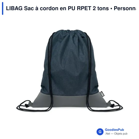 LIBAG Sac à cordon en PU RPET 2 tons - Image 5