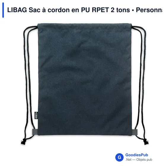 LIBAG Sac à cordon en PU RPET 2 tons - Image 6