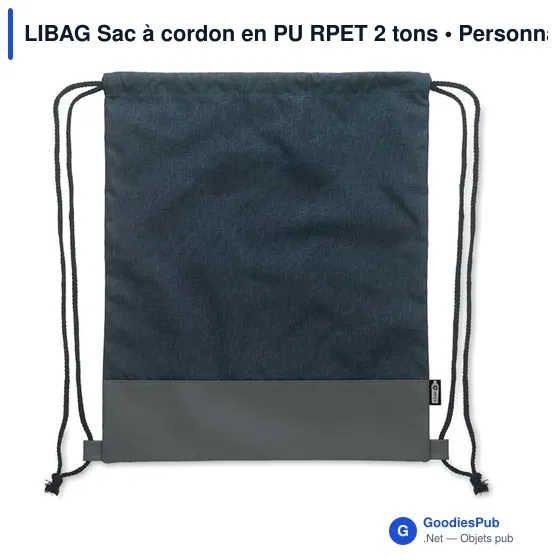 LIBAG Sac à cordon en PU RPET 2 tons - Image 7
