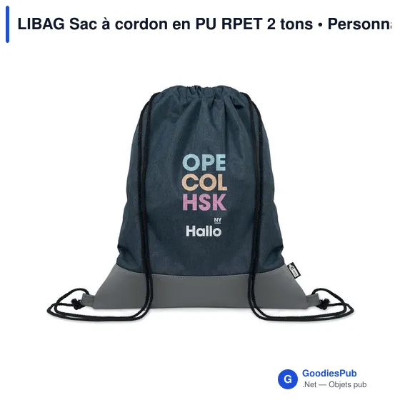 LIBAG Sac à cordon en PU RPET 2 tons - Image 8