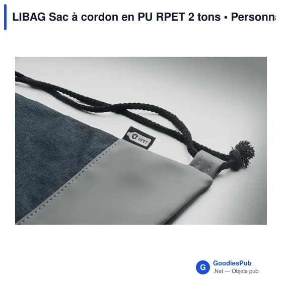 LIBAG Sac à cordon en PU RPET 2 tons - Image 9