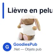 Peluche personnalisable Lièvre en RPET avec logo - Jumpie - Miniature 2