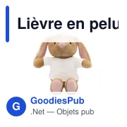 Peluche personnalisable Lièvre en RPET avec logo - Jumpie - Miniature 4