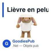 Peluche personnalisable Lièvre en RPET avec logo - Jumpie - Miniature 5
