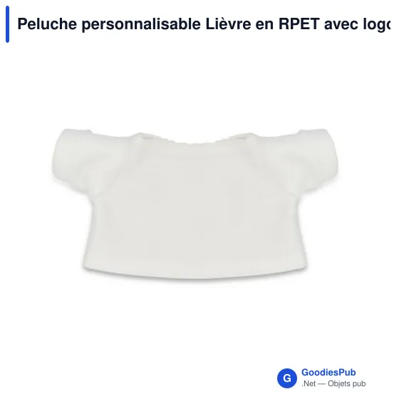 Peluche personnalisable Lièvre en RPET avec logo - Jumpie - Image 7