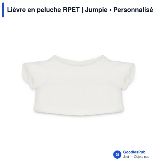 Peluche personnalisable Lièvre en RPET avec logo - Jumpie - Image 8