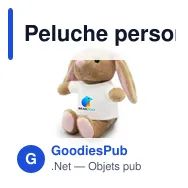 Peluche personnalisable Lièvre en RPET avec logo - Jumpie - Miniature 9