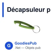 Décapsuleur porte-clés personnalisable en aluminium - LiftUpavec logo - Miniature 1