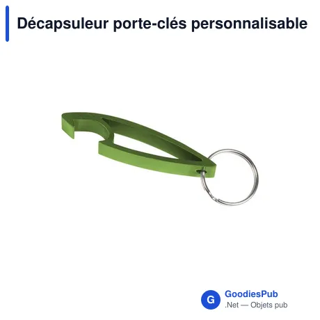 Décapsuleur porte-clés personnalisable en aluminium - LiftUpavec logo