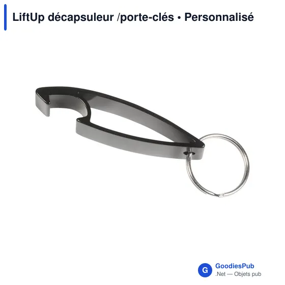 Décapsuleur porte-clés personnalisable en aluminium - LiftUpavec logo - Image 11