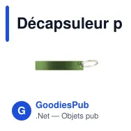 Décapsuleur porte-clés personnalisable en aluminium - LiftUpavec logo - Miniature 3