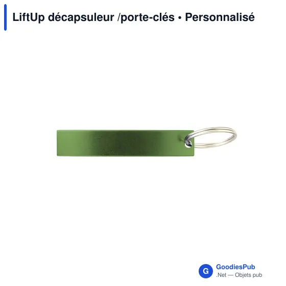Décapsuleur porte-clés personnalisable en aluminium - LiftUpavec logo - Image 3