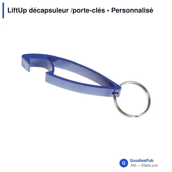 Décapsuleur porte-clés personnalisable en aluminium - LiftUpavec logo - Image 5