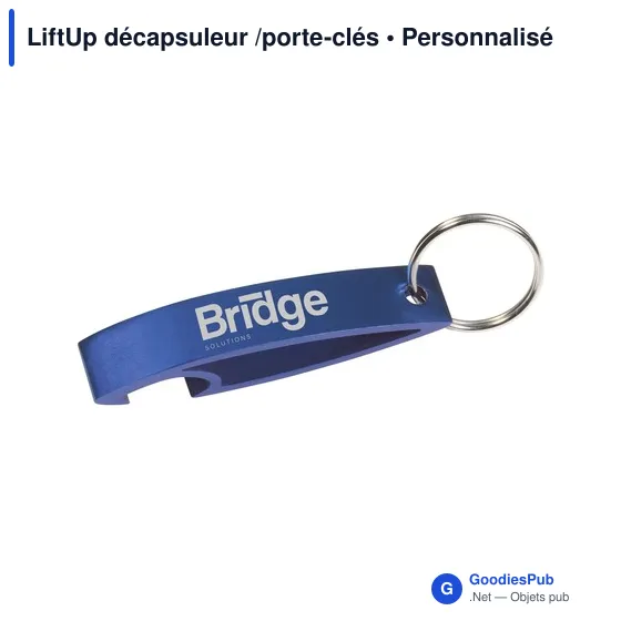 Décapsuleur porte-clés personnalisable en aluminium - LiftUpavec logo - Image 7