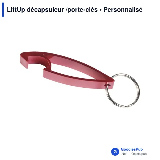 Décapsuleur porte-clés personnalisable en aluminium - LiftUpavec logo - Image 8