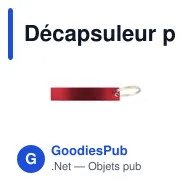Décapsuleur porte-clés personnalisable en aluminium - LiftUpavec logo - Miniature 9