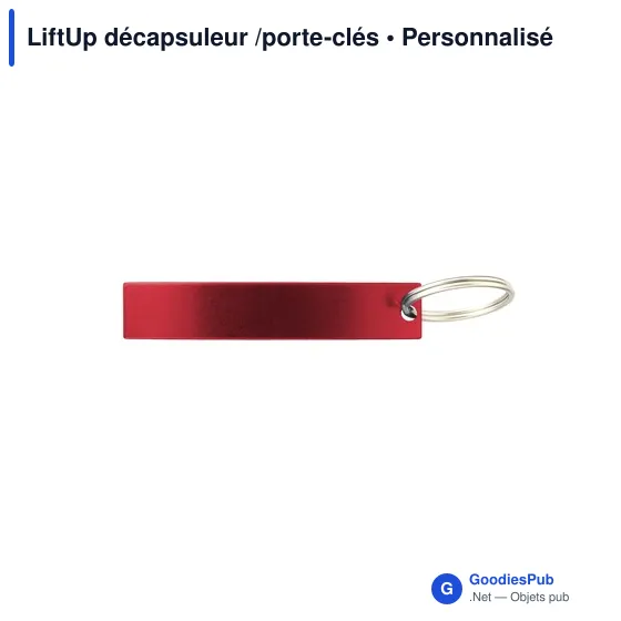 Décapsuleur porte-clés personnalisable en aluminium - LiftUpavec logo - Image 9