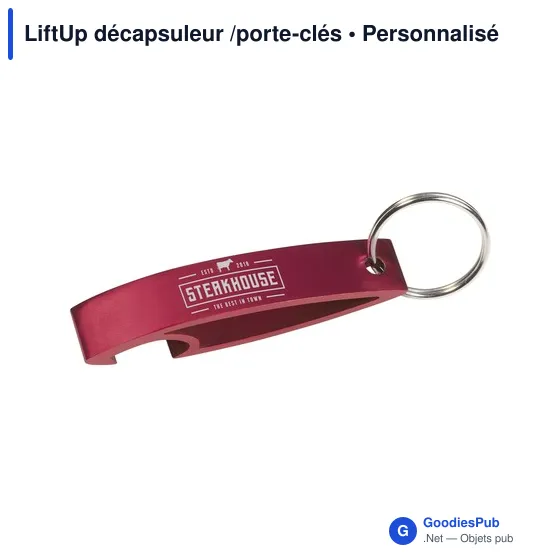 Décapsuleur porte-clés personnalisable en aluminium - LiftUpavec logo - Image 10