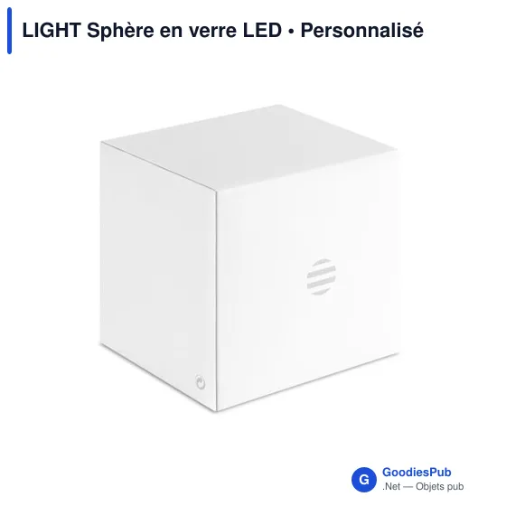 Lampe de bureau personnalisable LIGHT Sphère en verre LED avec logo - Image 4
