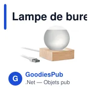 Lampe de bureau personnalisable LIGHT Sphère en verre LED avec logo - Miniature 5