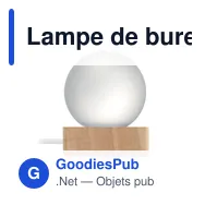 Lampe de bureau personnalisable LIGHT Sphère en verre LED avec logo - Miniature 7