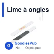Lime à ongles personnalisable dans un étui avec logo - Étui blanc - Miniature 1