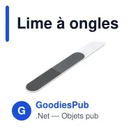 Lime à ongles personnalisable dans un étui avec logo - Étui blanc - Miniature 2