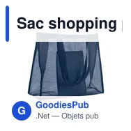 Sac shopping personnalisable en maille RPET avec logo - LIMP - Miniature 1