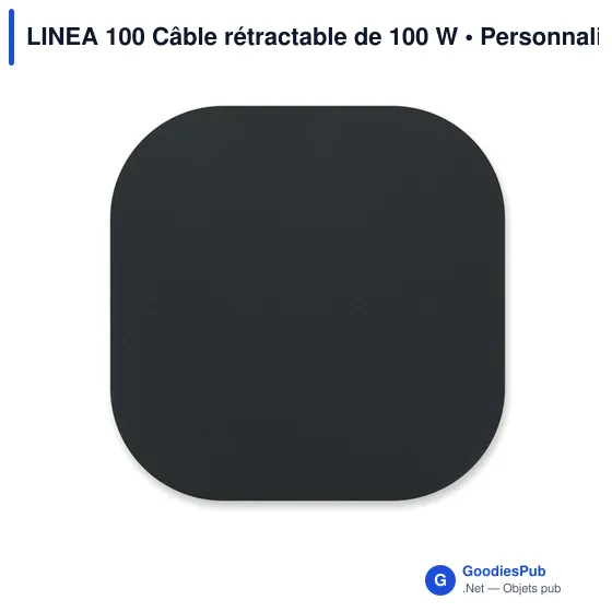 Câble rétractable personnalisable LINEA 100 avec logo - Image 6