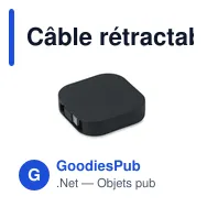 Câble rétractable personnalisable LINEA 100 avec logo - Miniature 9