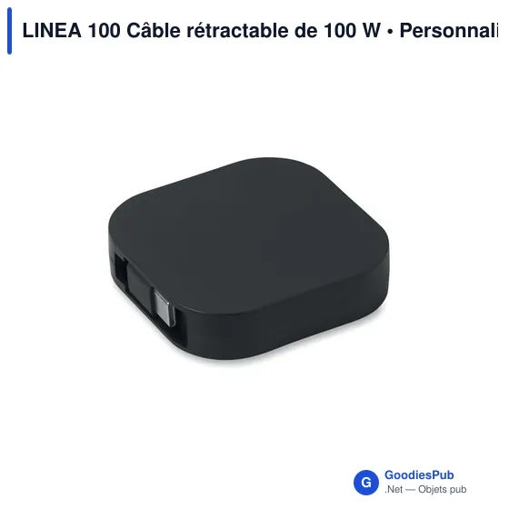 Câble rétractable personnalisable LINEA 100 avec logo - Image 9