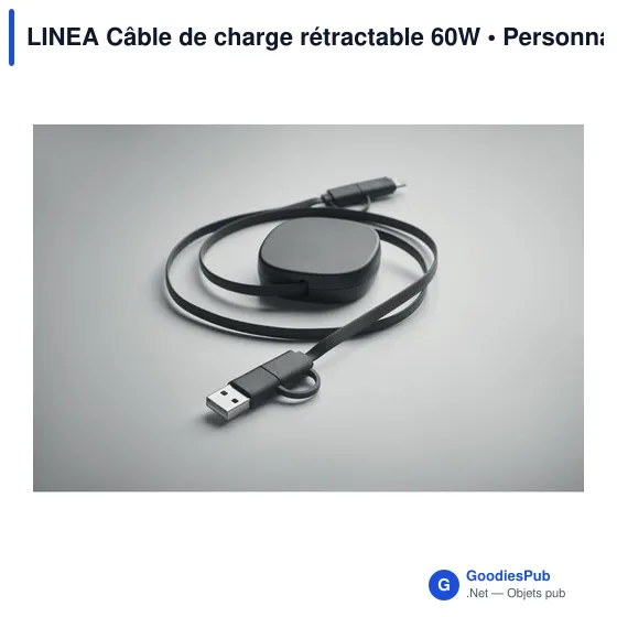 LINEA Câble de charge rétractable 60W - Image 3