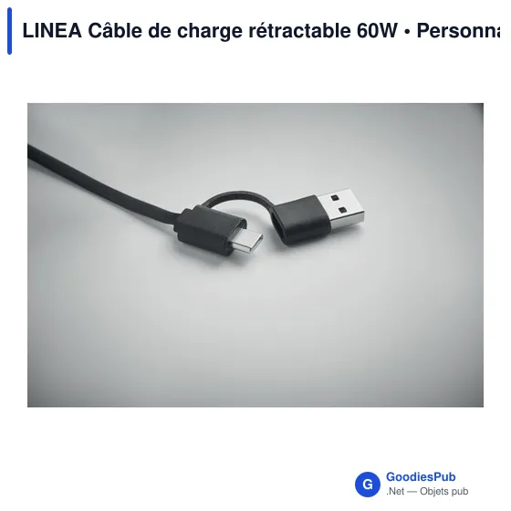 LINEA Câble de charge rétractable 60W - Image 5