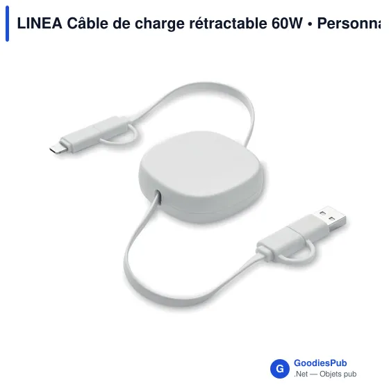 LINEA Câble de charge rétractable 60W - Image 6