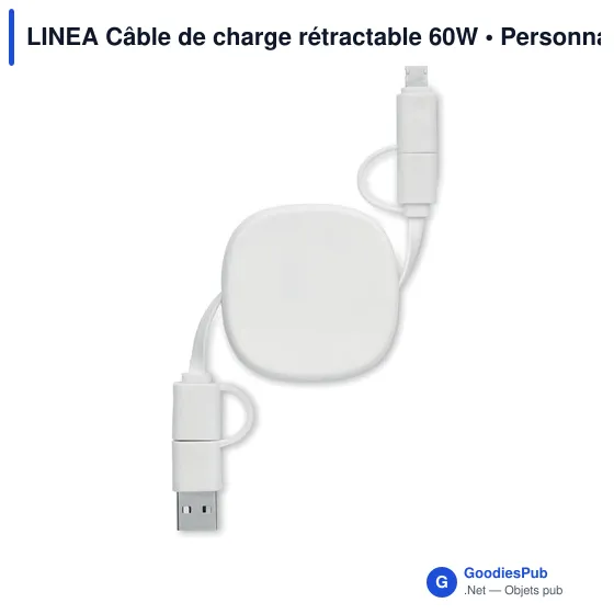 LINEA Câble de charge rétractable 60W - Image 7