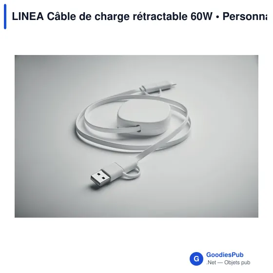 LINEA Câble de charge rétractable 60W - Image 9