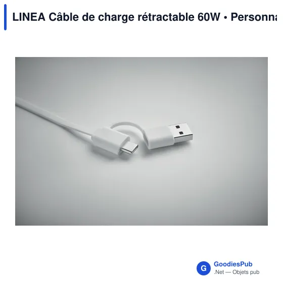 LINEA Câble de charge rétractable 60W - Image 10