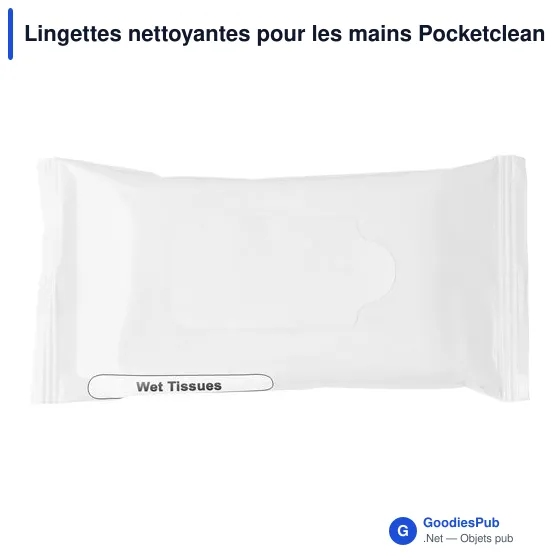 Lingettes nettoyantes pour les mains Pocketclean - Image 1