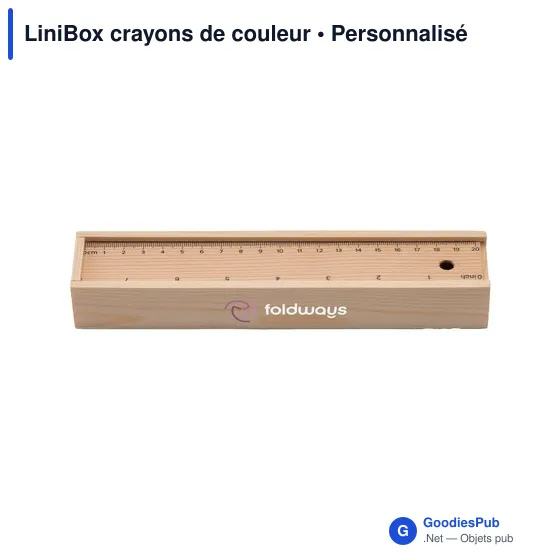 Set de crayons de couleur personnalisable en bois avec logo - Image 2