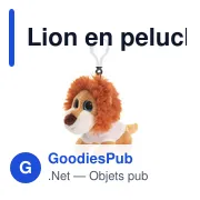 Lion en peluche personnalisable avec logo - Jory - Miniature 1