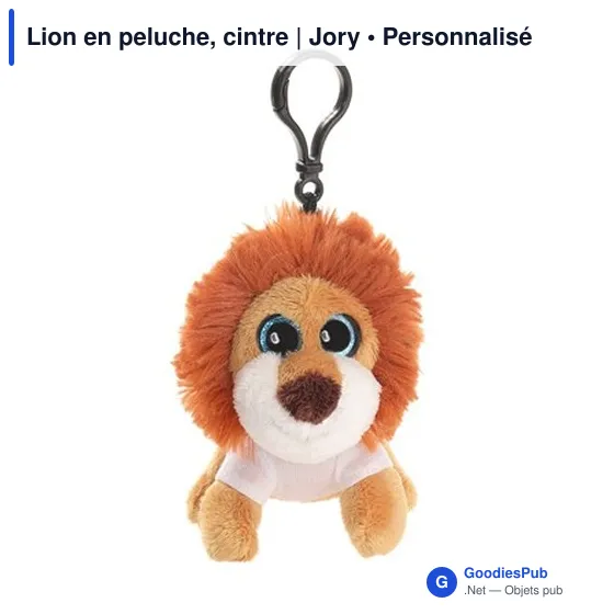 Lion en peluche personnalisable avec logo - Jory - Image 3