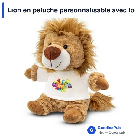 Lion en peluche personnalisable avec logo - Manethew