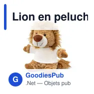 Lion en peluche personnalisable avec logo - Manethew - Miniature 4