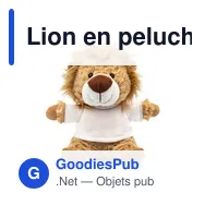 Lion en peluche personnalisable avec logo - Manethew - Miniature 5