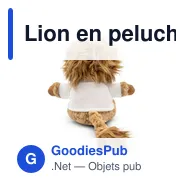 Lion en peluche personnalisable avec logo - Manethew - Miniature 6