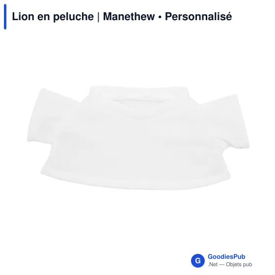 Lion en peluche personnalisable avec logo - Manethew - Image 8