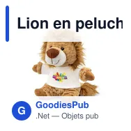 Lion en peluche personnalisable avec logo - Manethew - Miniature 9